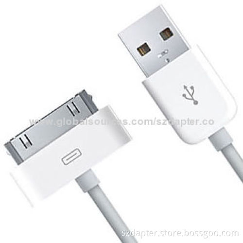 USB Cable for iPhone 4, 4S, iPad with CE, RoHS Marks, 100% Open and Short Test